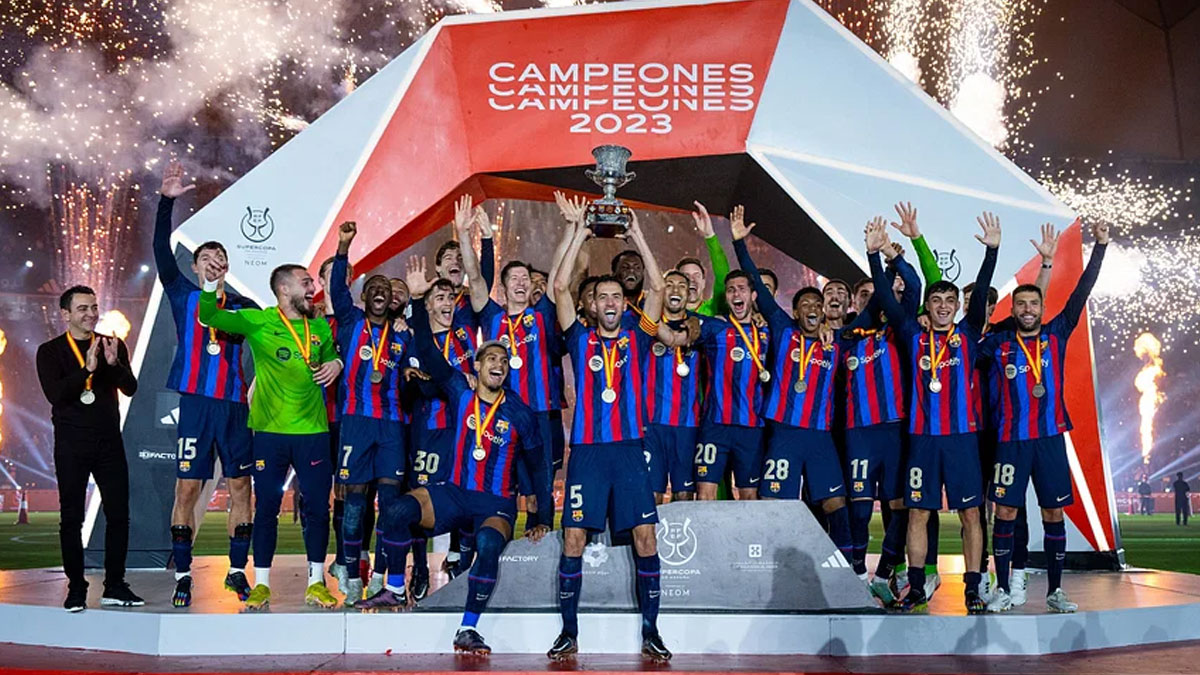 রিয়ালকে টপকে স্প্যানিশ সুপার কাপ বার্সার