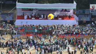 সিলেটে বিএনপির সমাবেশ শুরু, মিছিল নিয়ে আসছেন নেতা-কর্মীরা