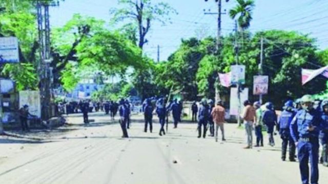 সুনামগঞ্জে পুলিশ-বিএনপি সংঘর্ষ 