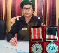 আনসার ভিডিপি সেবা পদক পেলেন বিয়ানীবাজারের ফাতেমা