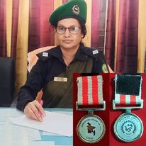 আনসার ভিডিপি সেবা পদক পেলেন বিয়ানীবাজারের ফাতেমা