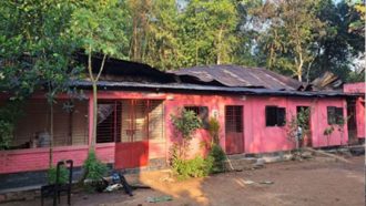 কুলাউড়ায় স্কুলশিক্ষকের বাড়ি ভষ্মিভূত