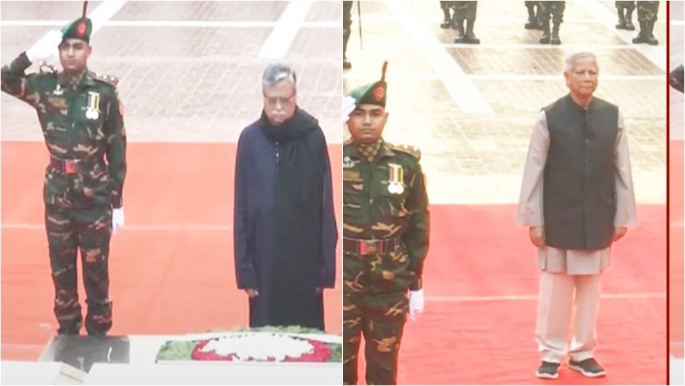 শহিদ বুদ্ধিজীবীদের প্রতি রাষ্ট্রপতি-প্রধান উপদেষ্টার শ্রদ্ধা