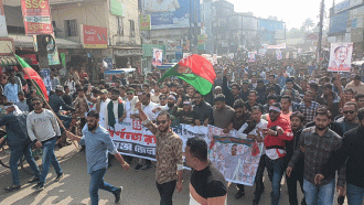 সুনামগঞ্জে ছাত্রদলের প্রতিবার্ষিকী উপলক্ষে শোভাযাত্রা