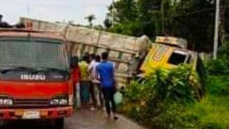 সিলেট-ঢাকা মহাসড়কে বাস ট্রাকের সংঘর্ষ