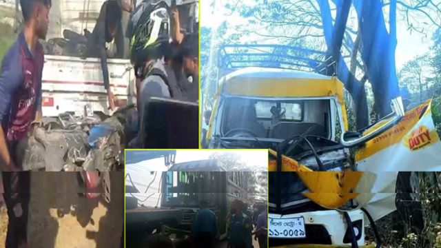সিলেটে ত্রিমুখি সংঘর্ষে প্রাণ গেল মোটরসাইকেল আরোহীর