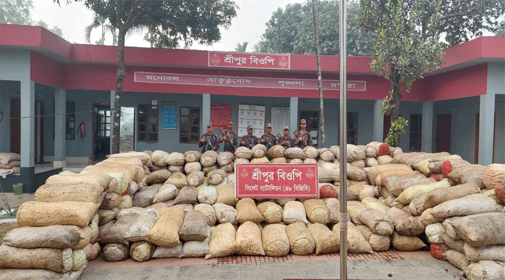 সীমান্তে কোটি টাকার চোরাই পণ্য জব্দ