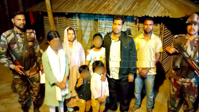 সিলেট সীমান্তে নারী-শিশুসহ আটক ৭