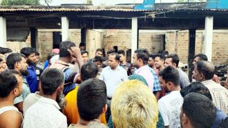 কমলগঞ্জে অগ্নিকান্ডে ৬ দোকান পুড়ে ছাই