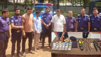 মৌলভীবাজারে ডাকাতি হওয়ায় স্বর্ণ-টাকা উদ্ধার : গ্রেফতার ৭
