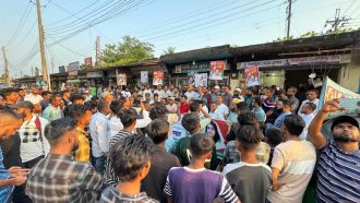 খালেদা জিয়া-জুবাইদা রহমানকে স্বাগত জানিয়ে ফেঞ্চুগঞ্জে মিছিল