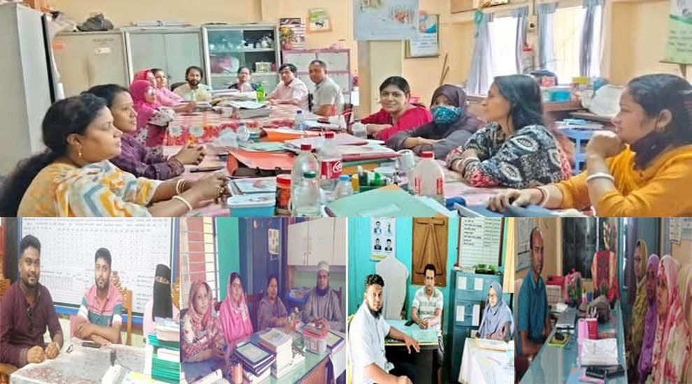 সিলেটে ক্লাস ফেলে কর্মবিরতীতে প্রাথমিকের শিক্ষকরা