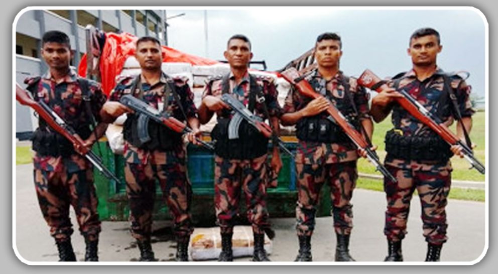 মাধবপুরে ট্রাকে যা পেল বিজিবি