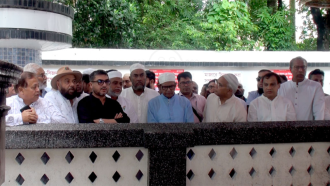 হযরত শাহজালাল (রহ.) এর মাজার জিয়ারতে মির্জা ফখরুল