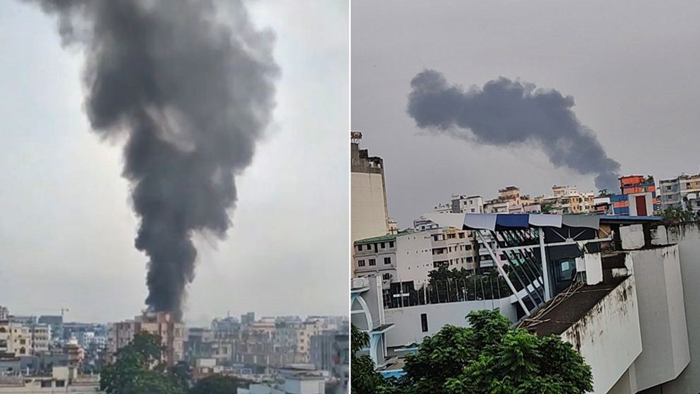 রাজধানীর শেওড়াপাড়ায় ভবনে আগুন, নিয়ন্ত্রণে ৩ ইউনিট