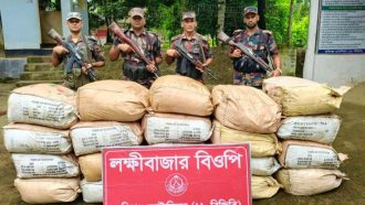 সিলেট সীমান্তে প্রায় ১২ লক্ষ টাকার মালামাল আটক