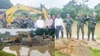 সিলেটে এবার পুকুর থেকে উদ্ধার দেড়লাখ ঘনফুট পাথর