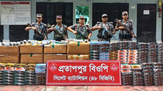 সিলেট সীমান্তে জব্দ কোটি টাকার ভারতীয় পণ্য