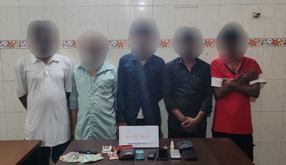সিলেট নগরী থেকে অজ্ঞান পার্টির ৫ সদস্য আটক