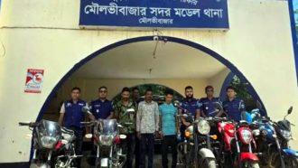 মৌলভীবাজারে চোরচক্রের কাছে মিললো ৫ মোটরসাইকেল, গ্রেফতার ৩