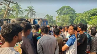 পাবনায় বাঁশবোঝাই ট্রাকের ধাক্কায় উল্টে গেল ভ্যান, স্কুলশিক্ষার্থীসহ নিহত ৩