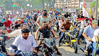 সিলেট-৪ আসনে জামান অনুসারীদের দীর্ঘ ৬০ কিলোমিটার শোভাযাত্রা