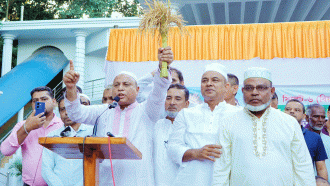ধানের শীষ মুক্তিকামী-ফ্যাসিবাদ বিরোধী মানুষের প্রতীক: বিয়ানীবাজারে এমরান চৌধুরী