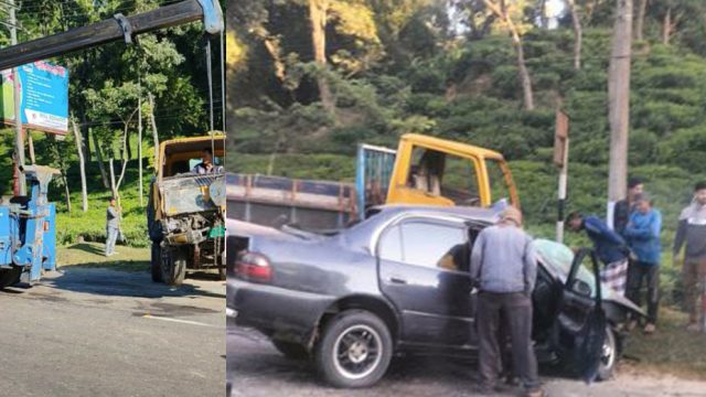 সিলেটে কার-ট্রাকের সংঘর্ষে প্রাণ গেল যাত্রীর