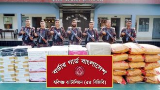 বিজিবির অভিযানে সাড়ে তিন কোটি টাকার পণ্য জব্দ