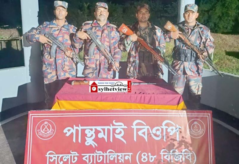 গোয়াইনঘাটে সবজি ক্ষেত থেকে ভারতীয় অস্ত্র উদ্ধার