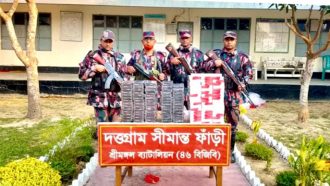 বিজিবির অভিযানে গরু ও সিগারেট জব্দ