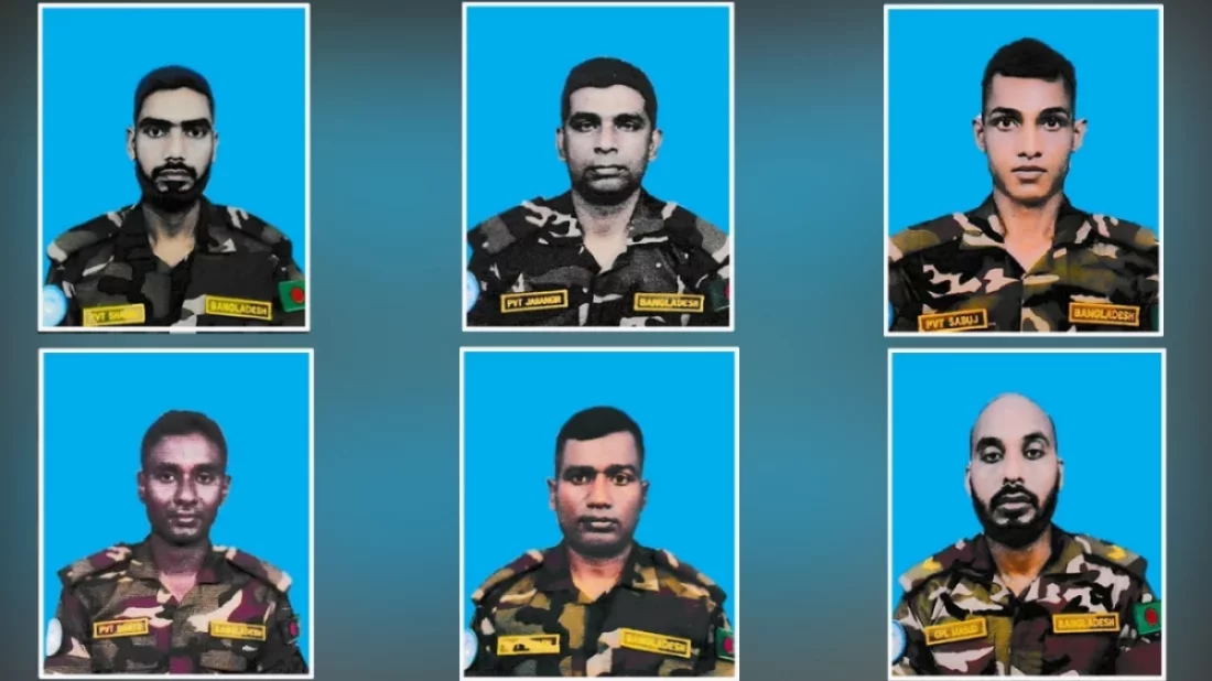 সুদানে নিহত ৬ বীর সেনাসদস্যের জানাজা আজ