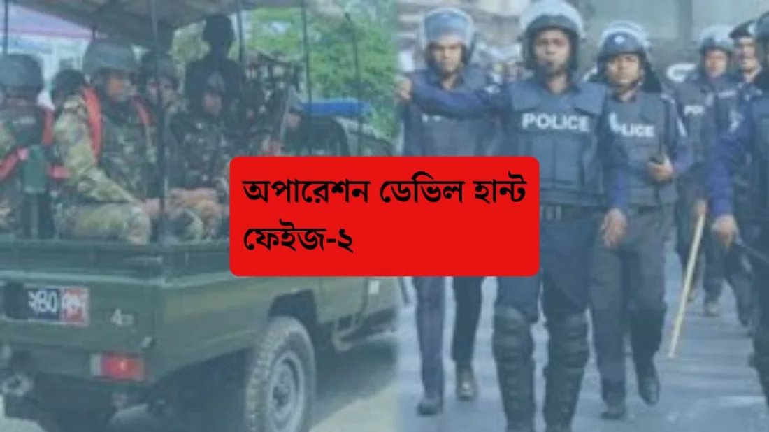 সন্ত্রাসী দমনে শুরু হচ্ছে ‘অপারেশন ডেভিল হান্ট: ফেজ-২’