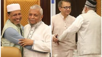 সিলেটে প্রতিদ্বন্দ্বিতা ভুলে একে অপরকে বুকে টেনে নিলেন প্রার্থীরা