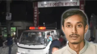 জামিনে মুক্তি পেয়ে স্ত্রী-সন্তানের কবর জিয়ারত করলেন ছাত্রলীগের সেই সাদ্দাম