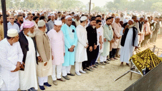 বিশ্বনাথে সাবেক চেয়ারম্যান সুহেল আহমদ চৌধুরীর শেষ বিদায়ে জনতার ঢল