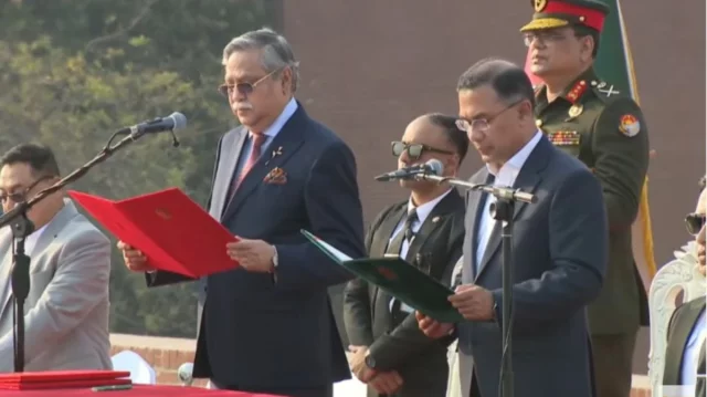 প্রধানমন্ত্রী হিসেবে শপথ নিলেন তারেক রহমান