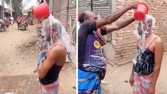 ১ মণ দুধ দিয়ে গোসল করে জুয়া ছাড়ার ঘোষণা যুবকের