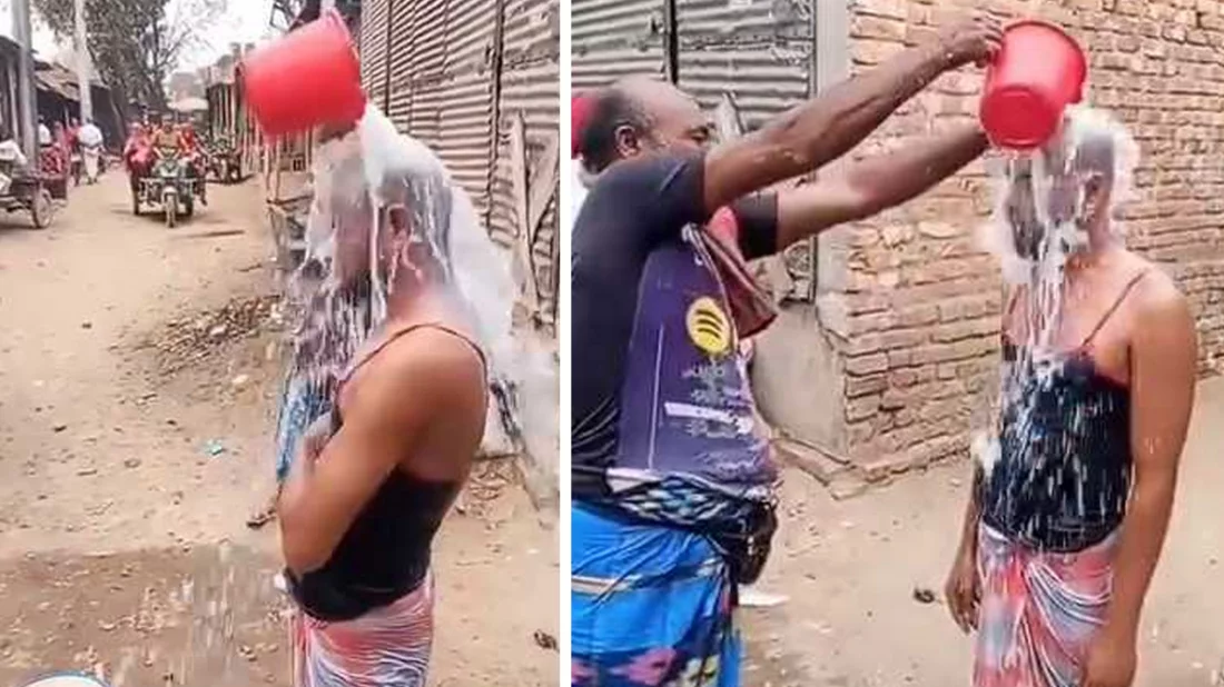 ১ মণ দুধ দিয়ে গোসল করে জুয়া ছাড়ার ঘোষণা যুবকের