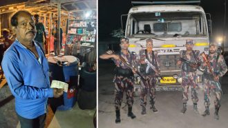 সিলেটে তেল কিনতে গিয়ে ভারতীয় ট্রাক জ ব্দ