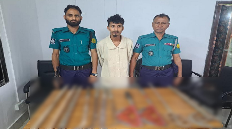 সিলেটের পীরমহল্লা থেকে অস্ত্রসহ হাসান আটক