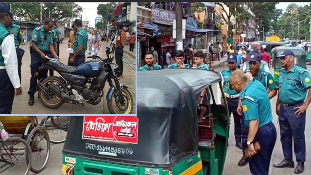 সিলেটে ৩২ ঘন্টায় ১৭৭ যানবাহনের বিরুদ্ধে অ্যাকশন