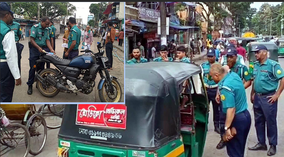 সিলেটে ৩২ ঘন্টায় ১৭৭ যানবাহনের বিরুদ্ধে অ্যাকশন