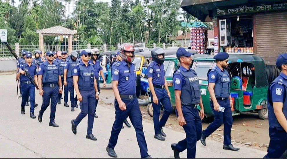 ঈদ সামনে রেখে জকিগঞ্জে পুলিশের কঠোর সতর্কতা