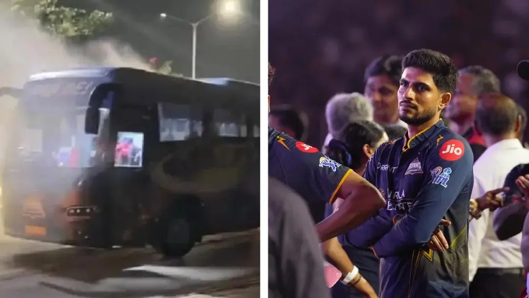 ফাইনাল হারের পর গুজরাটের টিম বাসে আগুন, অল্পের জন্য রক্ষা ক্রিকেটারদের