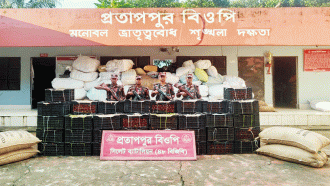 সিলেটে বিজিবির অভিযানে কোটি টাকার পণ্য জব্দ
