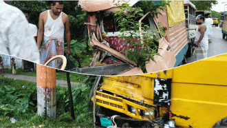 সিলেটের জৈন্তাপুর ট্রাক-লেগুনার সংঘর্ষ, শিশুসহ আহত ২