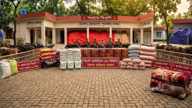 সিলেট সীমান্তে কোটি টাকার মালামাল আটক