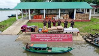 সিলেটে সীমান্তে সোয়া ২ কোটি টাকার মালামাল আ ট ক