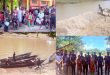জৈন্তাপুরে রাংপানি নদীতে প্রশাসনের অভিযান, ধ্বং স ২৭ নৌকা
